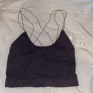 Urban Outfitters Sparkly Crop Top NWT